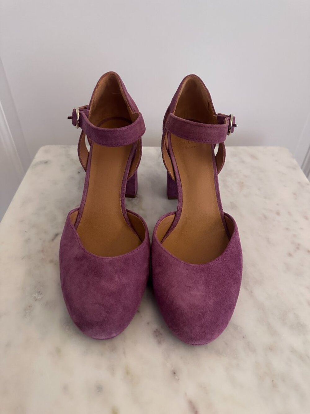 Sézane Katie Babies in dark lilac suede, size 39 ~ NWOT! - Picture 2 of 8